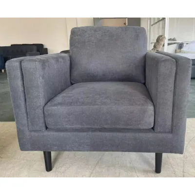 1 Seater Armchair in Crib 5 Charcoal Grey Fabric