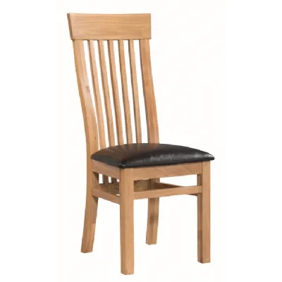 Solid Oak Slatted Dining Chair