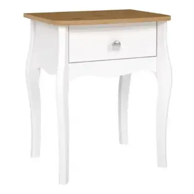 Baroque Nightstand Pure White Iced Coffee Lacquer