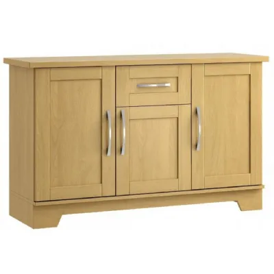 Oak or Grey 3 Door, 1 Drawer Sideboard