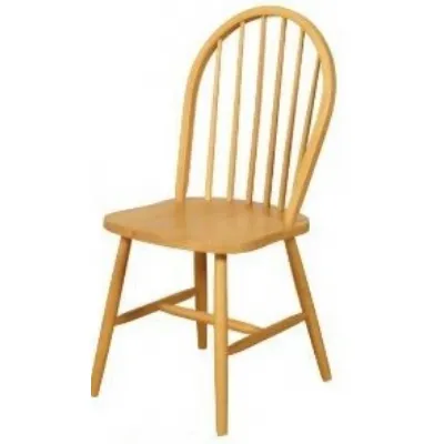 Light Solid Hardwood Spindle Back Chair