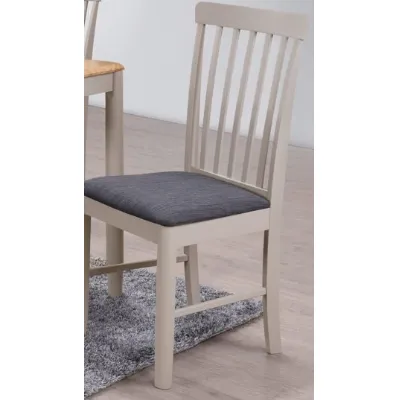 Light Oak and Grey Painted Dining Chair