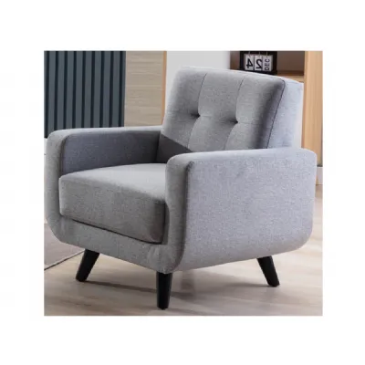 Light Grey Fabric Arm Chair