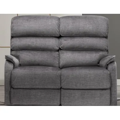 Grey Fabric Electric Recliner 2 Seat Sofa