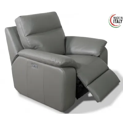 Full Italian Leather 1 Seat Electric Reclining Armchair