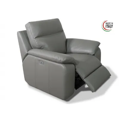 Italian Leather Electric Recliner Armchair