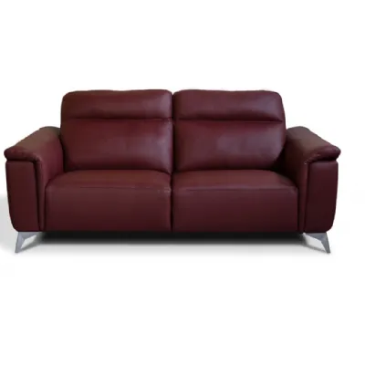 Italian Leather Fixed 3 Seater Sofa