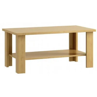 Oak or Grey Coffee Table with Shelf