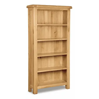 Rustic Solid Oak Large Bookcase