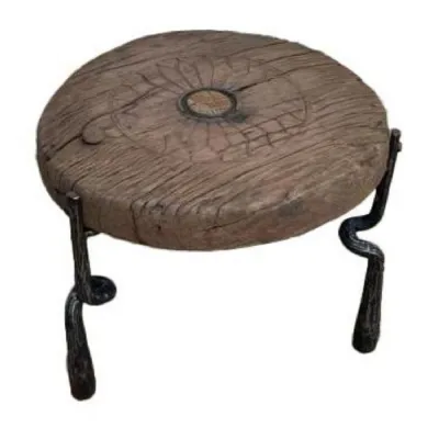 Reclaimed Wood & Metal Side Table