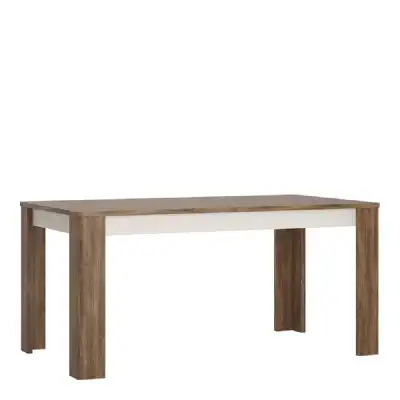 Dark Oak Large Extending Dining Table 160 to 200cm With High Gloss Fronts