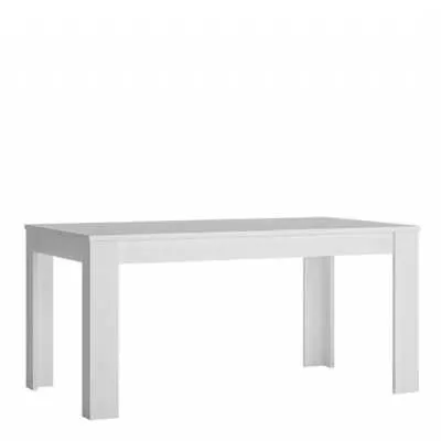 White and High Gloss 160 to 200cm Large Extending Dining Table