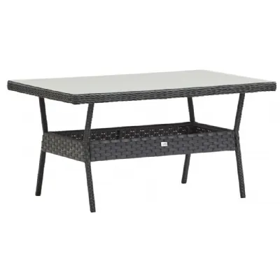 Rattan Grey 150cm Dining Table Fixed