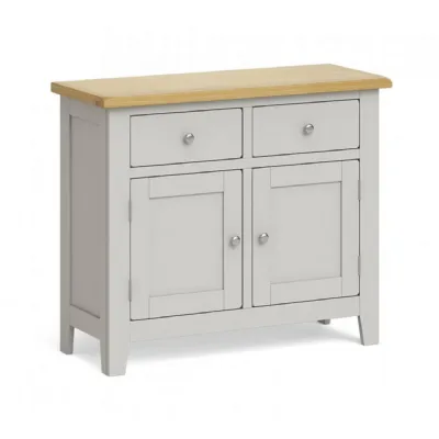 Solid Oak and Grey Painted 95cm Sideboard