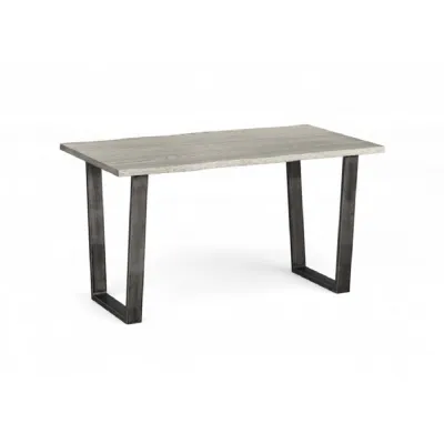 Industrial Grey and Black Metal 140cm Dining Table