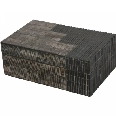 Large Grey and Black Textured Inlay Storage Box