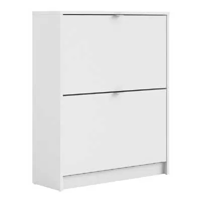 Shoes Shoe cabinet w. 2 tilting doors and 2 layers