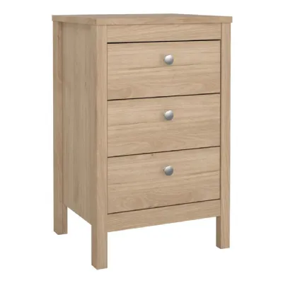 Madrid Bedside Table 3 Drawers in Jackson Hickory Oak