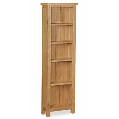 Light Oak Tall Slim Bookcase