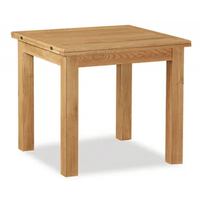 Light Oak 85cm Square Extending Table and 4 Oak Chairs