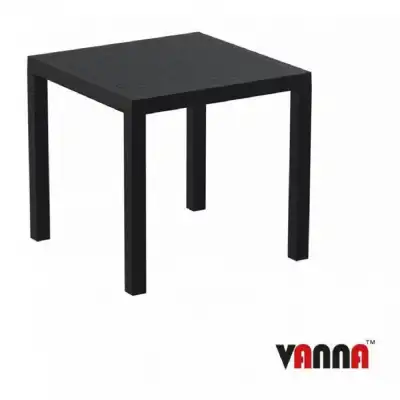 Arran Weather Resistant 80cm Black Dining Table