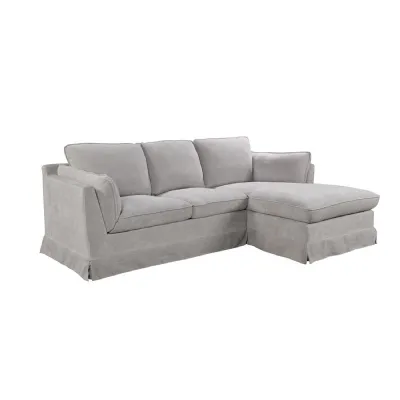 Greige Fabric Right Hand Facing Corner Group Sofa