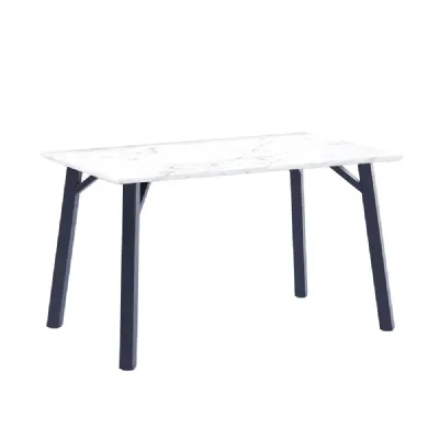 1.2m Fixed Top Dining Table Marble effect