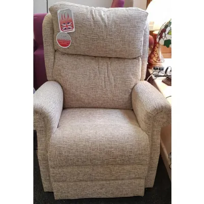 Lift and Rise Recliner Chair in Beige Fabric