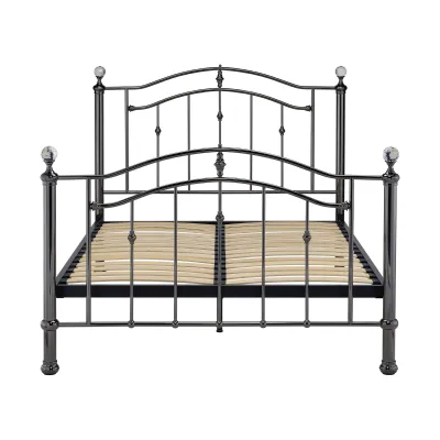 Black Chrome Classic 4ft 6 Metal Bed