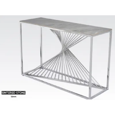 Sintered Stone and Stainless Steel 120cm Console Table