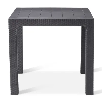 Outdoor 90cm Square Dining Table in Polypropylene Anthracite