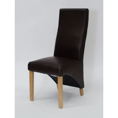 Wave Coco Matt Brown Leather Dining Chair