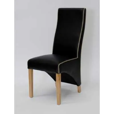 Wave Noir Bone Contrast piping Dining Chair