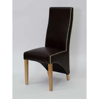 Wave Coco Bone Contrast piping Dining Chair