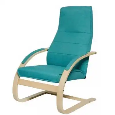 Teal Fabric Cantilever Based Relaxer Chair