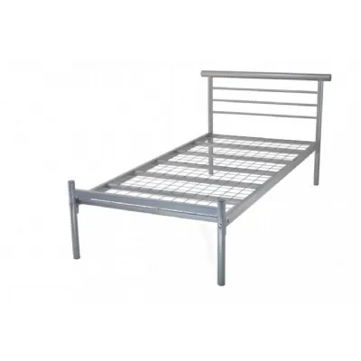 Silver Metal Mesh Based Metal Bed 3ft
