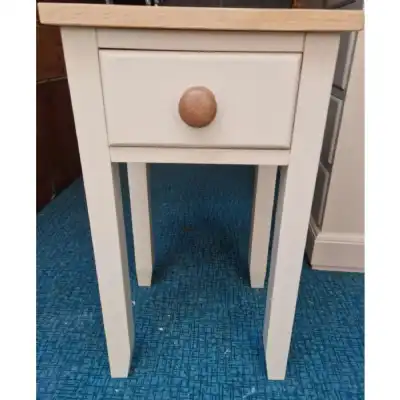 Painted Pine Lamp Table with Solid Oak Top, Bespoke