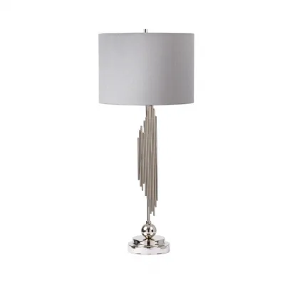 83cm Cohen Chrome Table Lamp With Grey Shade