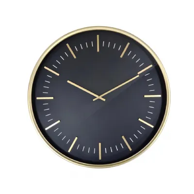 Large Black And Gold Classic Wall Clock