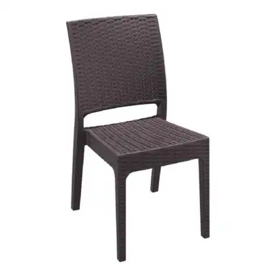 Brown Weave Outdoor Dining Chair