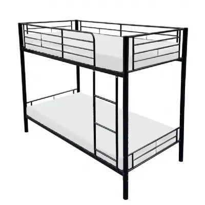 Black Metal Split Bunk Bed 3ft