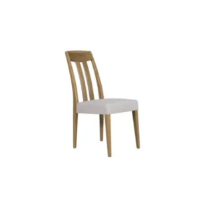 Oak Natural Slat Back Dining Chair Scandi Style