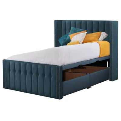 Deep Blue Byrd Double Bed Frame