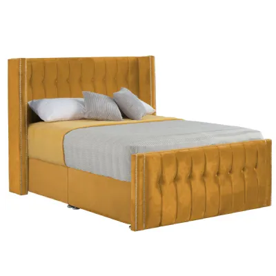 Mustard Byrd Double Bed Frame