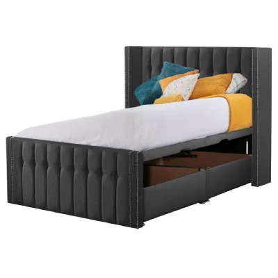 Grey Byrd King Size Bed Frame