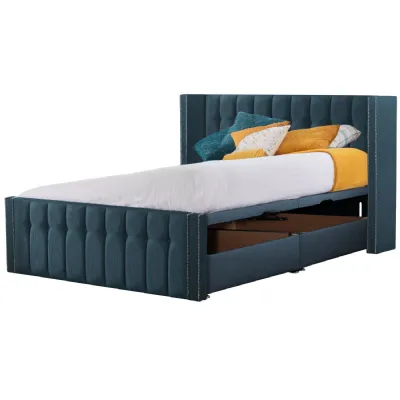 Deep Blue Byrd Super King Size Bed Frame