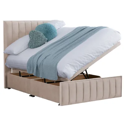 Oyster Harmony Hybrid Double Fabric Bed