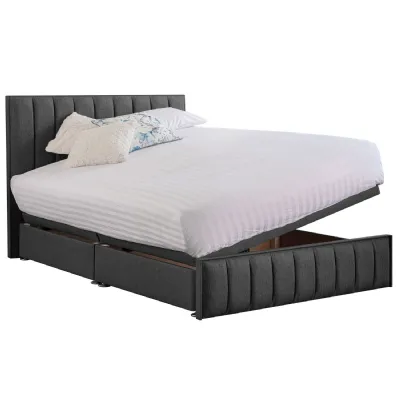 Grey Harmony Hybrid Super King Size Fabric Bed