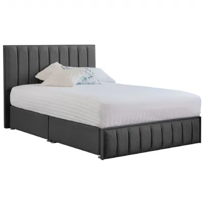 Grey Harmony Hybrid Super King Size Fabric Bed