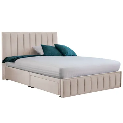 Oyster Harmony Hybrid Super King Size Fabric Bed